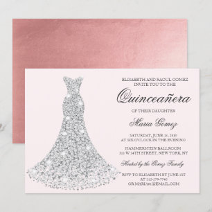 VALFRI FÄRG - Quinceanera Födelsedagsinbjudan Inbjudningar