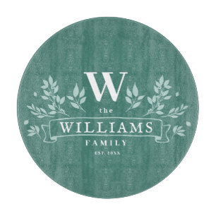 Valfri Färg   Rustik Family Namn Monogram