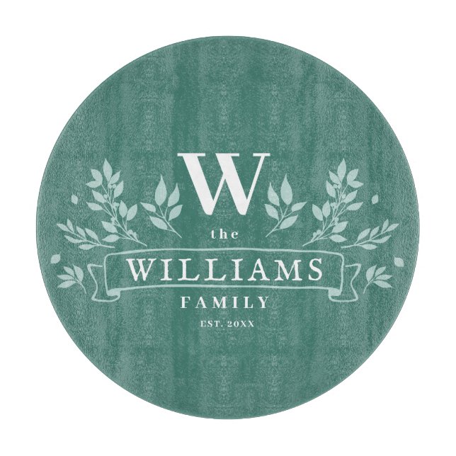 Valfri Färg | Rustik Family Namn Monogram (Framsidan)