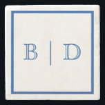 Valfri Färg - två Brev monogramstenar Underlägg<br><div class="desc">PreppyPrint.com - Lägg till personligens beröring till den här underlägg stenen. Klicka på "anpassa" och "anpassa" för att ändra teckensnittet färg och storlekt för att justera för att högerna ska leta efter ditt monogram. Överför den här designen även till de produkter du vill ha! Besök min designerbutik, PreppyPrint.com, för att...</div>