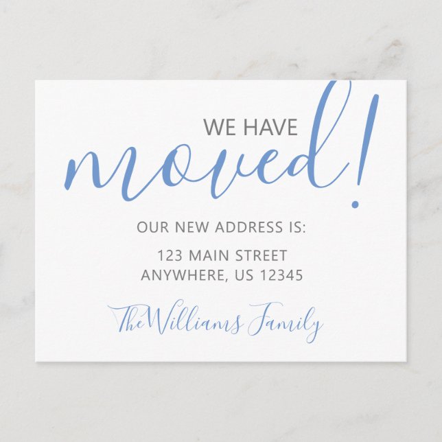 Valfri färg - typsnittsnamn flyttas vykort (Framsida)