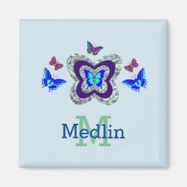 Valfri Namn-brant Butterflies Magnet