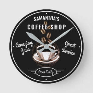 Valfri Namn Coffee Fantastisk Java Underbarare Se Rund Klocka