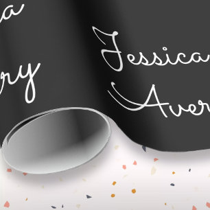 Valfri Namn   Coola Redigerbart vitt skript på sva Presentpapper