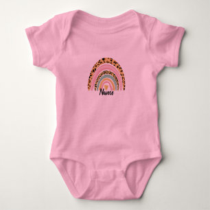 Valfri Namn Flicka Boho Rainbow Matching T Shirt