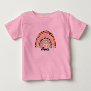 Valfri Namn Flicka Boho Rainbow Matching T-Shirt