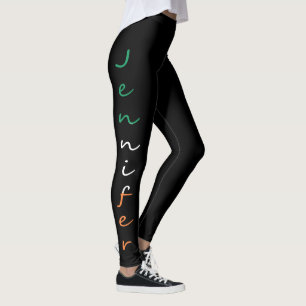 Valfri Namn överlagd på irländsk Flagga Leggings