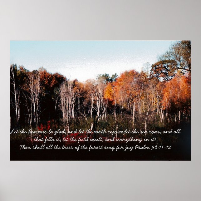 Valfri ram se pris utan ram Psalm 96:11-12 Poster (Framsidan)
