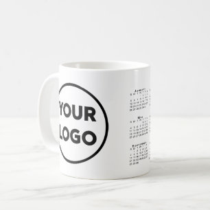 Valfri Shape Business Company Logotyp 2025-kalende Kaffemugg