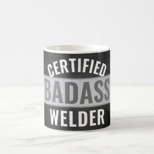 Valfri text - Auktoriserad - Svart och vitt Kaffemugg