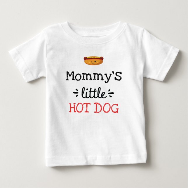 [Valfri text] Litet Hett Hund Cute baby Bodykostym T Shirt (Framsida)