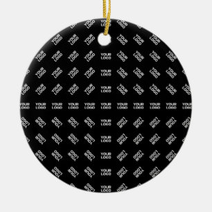 Valfri uppladdad bilddesign eller logotyp Unikt Julgransprydnad Keramik