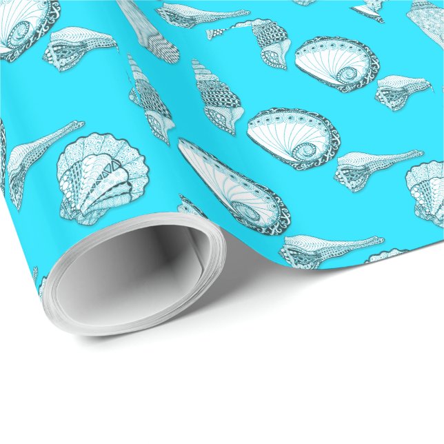 Valfria sjöar i Färg Hand plockade Presentpapper (Rullad Hörn)