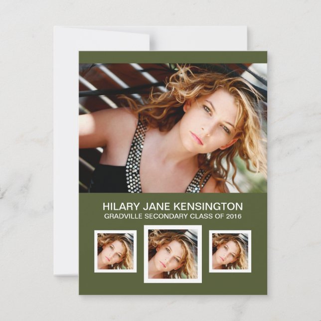 Valfritt färg Photo Studenten Inbjudningar (Framsida)