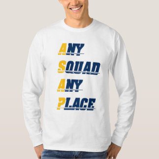 Valfritt fyrkantigt valfritt Ställe-skikt T Shirt