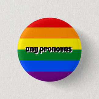 "Valfritt Pronouns"-märke Knapp