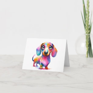 Valfritt Tillfälle Pastel Dachshund-kort Kort