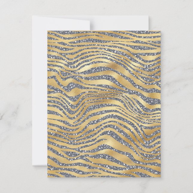 Valfritt Tillfälle Zebra Glitter-blankkort (Framsida)