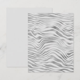 Valfritt tomt kort för Tillfälle Silver Zebra ränd