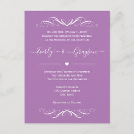 Valfritt vykort för inbjudan till Färg-bröllop