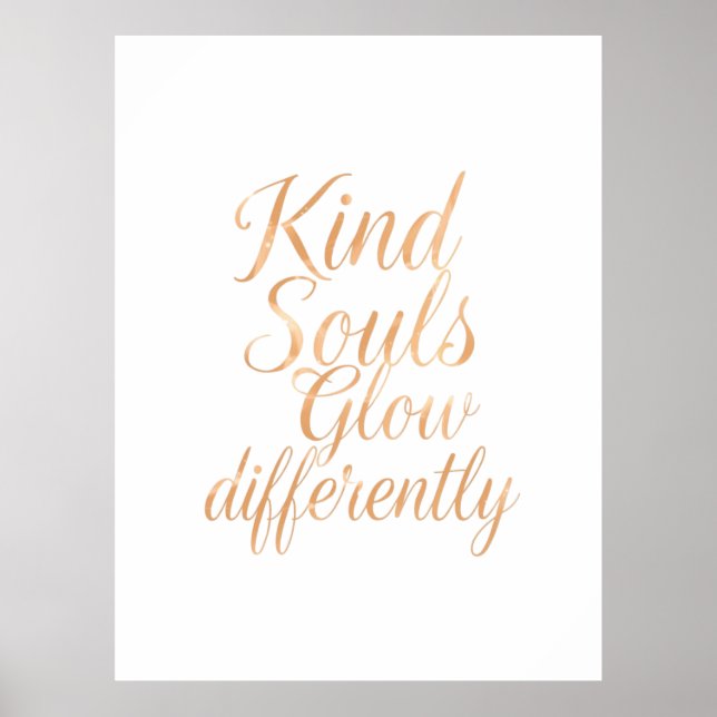 Välfulla Själsligheter Lyser Annorlunda: Rose Gold Poster (Framsidan)