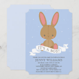 Välfylld brun inbjudan för baby shower för