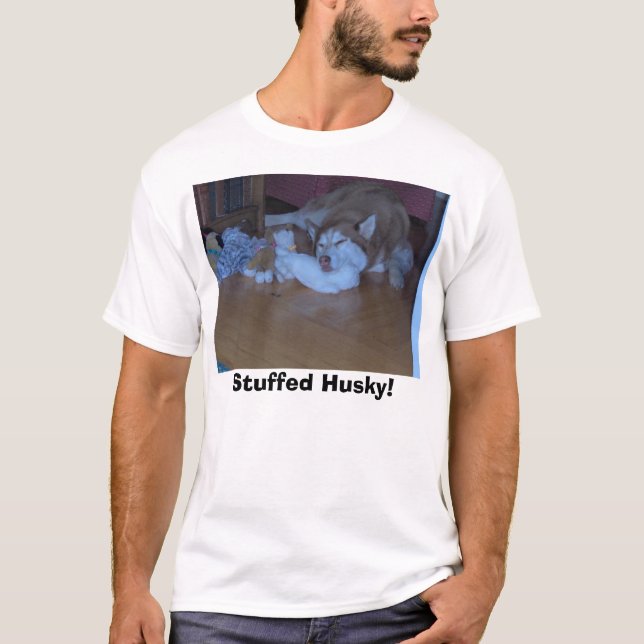 Välfylld Husky! Tee (Framsida)