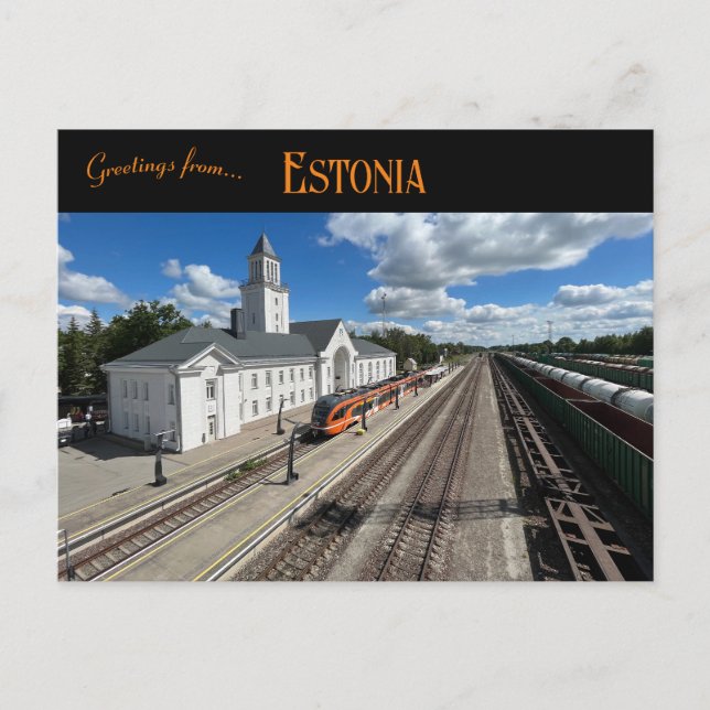 Valga station Estland Vykort (Framsida)
