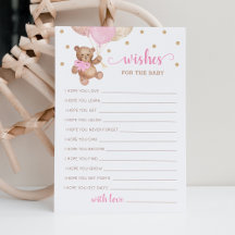 Välgångsönskningar för Baby Shower Nallebjörn