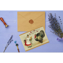 Välgångsönskningar på Thanksgiving Day Julkort