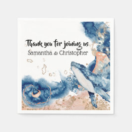 Vålgeléfisk, havslevande varelser, blå orange DIY Pappersservett