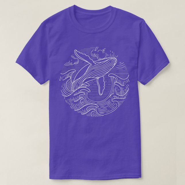 Valggåvor Manar Ocean Vågar Humpback Whale Gifts O T Shirt (Design framsida)