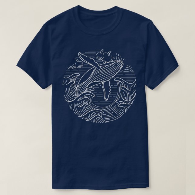 Valggåvor Manar Ocean Vågar Humpback Whale Gifts O T Shirt (Design framsida)