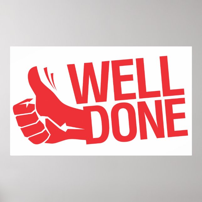 Välgjort rödtecken poster (Framsidan)