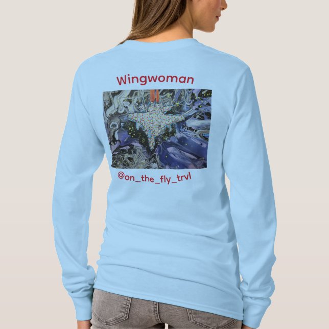 Välgörande bevingad kvinna långärmad - Dam T Shirt (Baksida)