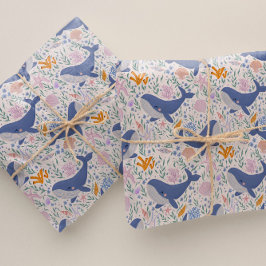 Välgörbara val- och sjöliv presentpapper