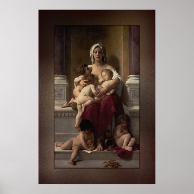 Välgörenhet av William Adolphe Bouguereau Poster (Framsidan)