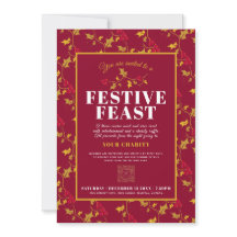 Välgörenhetsfestlighet guld: röd julmiddag