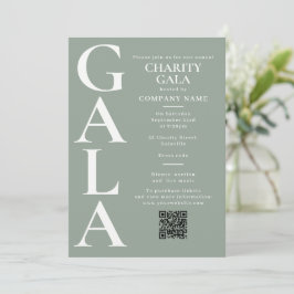 Välgörenhetsgala Insamlingsaktivitet QR-kod Grön Inbjudningar
