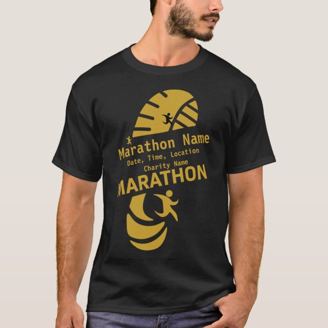 Välgörenhetsmaraton marknadsföringsmaterial för ev t shirt (Framsida)