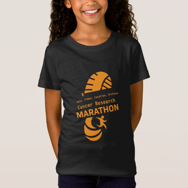Välgörenhetsmaraton-reklamcancerhändelse T-Shirt (Framsida)