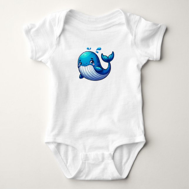 Välgörlig liten val t shirt (Framsida)