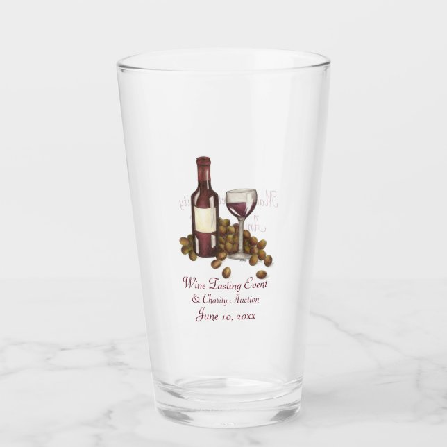 Välgörningshändelse för provsmakning av glas i Red (Framsida)