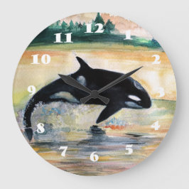 Välgstövling Orca Round (Large Wall Clock) Stor Klocka