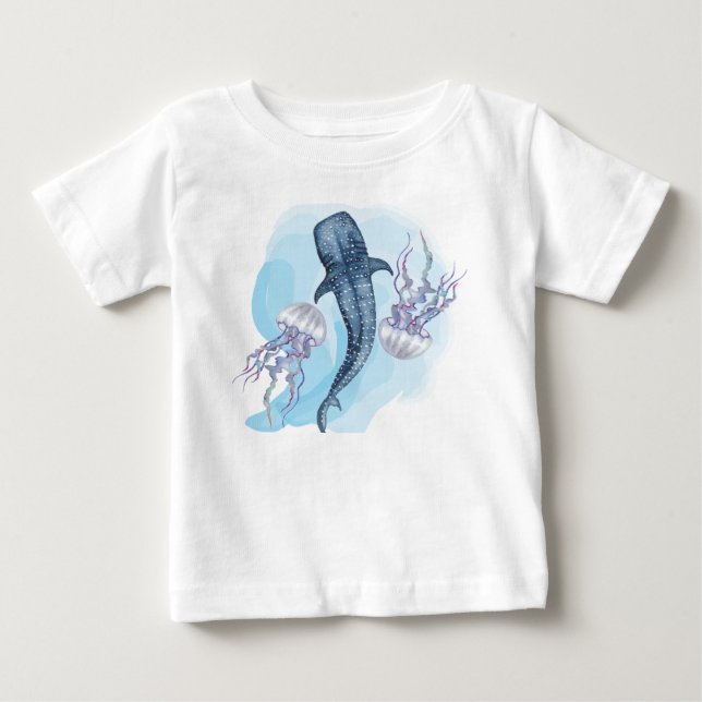 Valhaj. Akvarell T Shirt (Framsida)