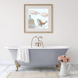 Valhaj - Barn Konsttryck från Kusten Poster