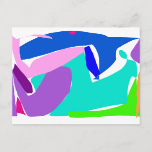 Valhaj Dolphin Orca Rain Ocean Vykort