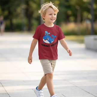 Valhaj Hej! Val T-Shirt för pojkar