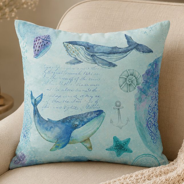 Valhaj Kudde (Whale Throw Pillow)
