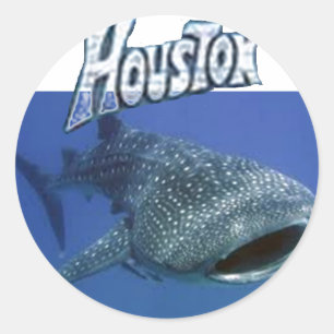 Valhaj med Barn Namn på Stickers Runt Klistermärke